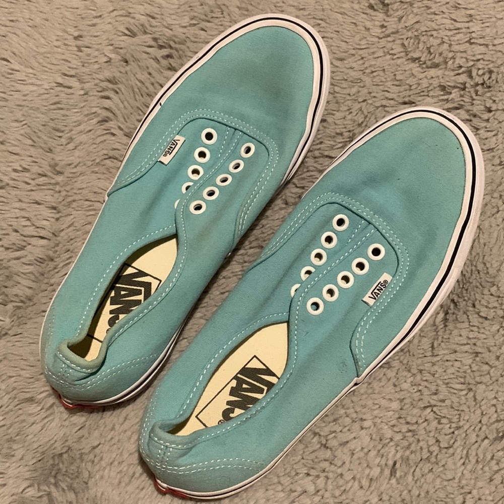 Sky blue Vans, size 8.5 w
